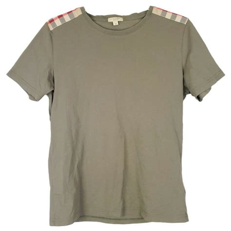 men's burberry t shirt with shoulder patch|Burberry check.